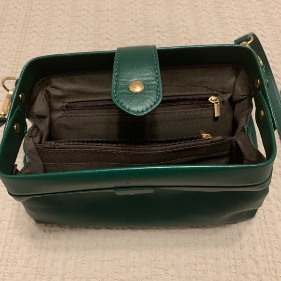 Small purse with crossbody strap. Dark Green. New Without Tags - Picture 6 of 8